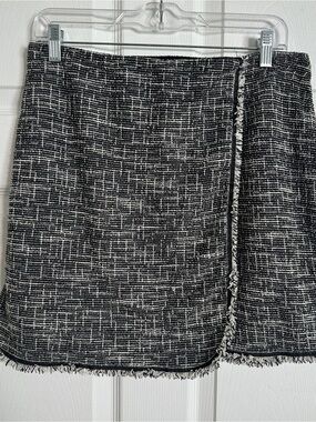 Tweed Fringe Mini Skirt